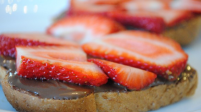 Nutella Toast with Strawberries