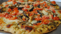 Roasted Eggplant and Tomato Pizza