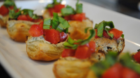 Bite-Size Tomato and Pesto Pastries