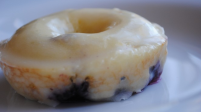 Baked Blueberry Doughnuts with Orange Glaze