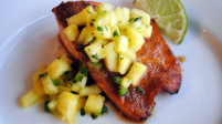 Honey-Glazed Salmon with Pineapple Salsa